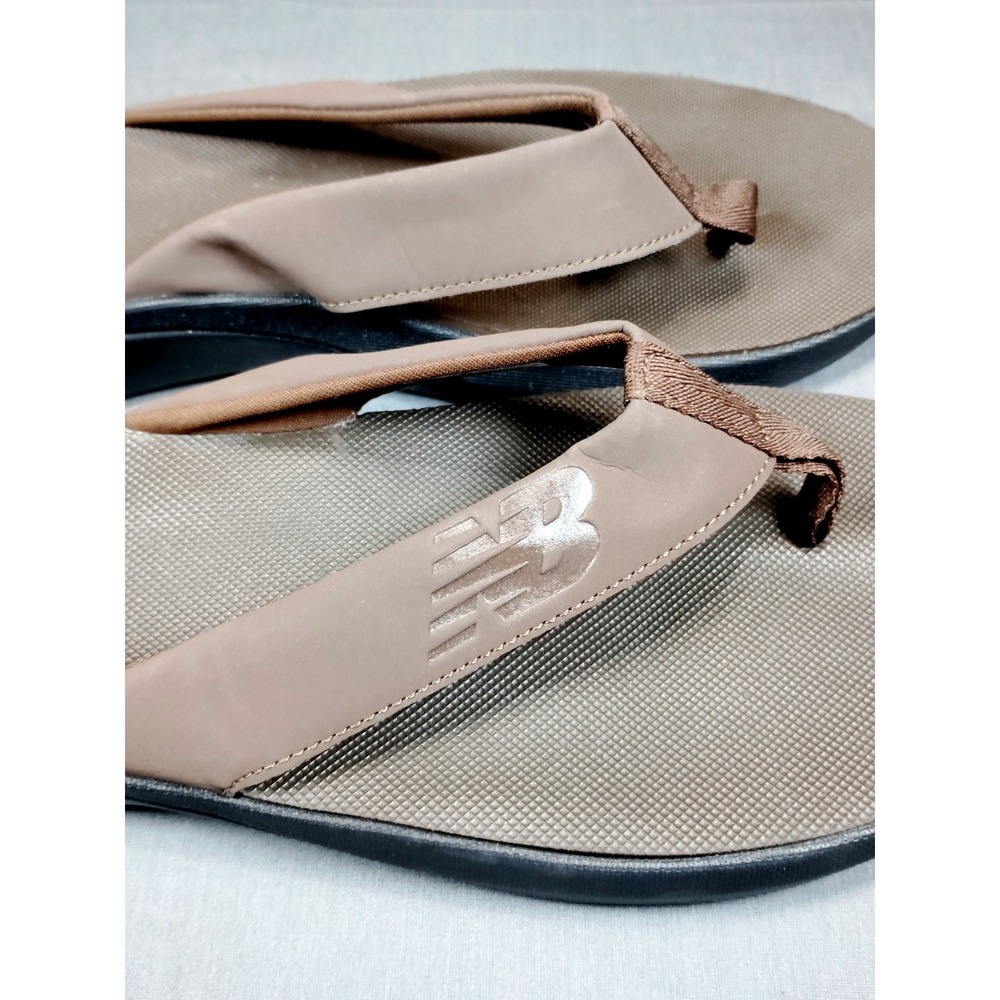 New Balance 340 V1 Men 12 Brown Black SMT340B1 Slide Sandals Comfort Flip Flops